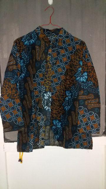 Geser =》》atasan Blazer Batik Wanita Motif Batik