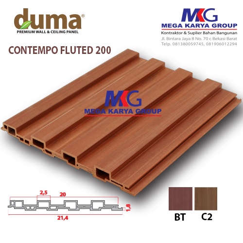 WPC WALL PANEL CONTEMPO FLUTED 200