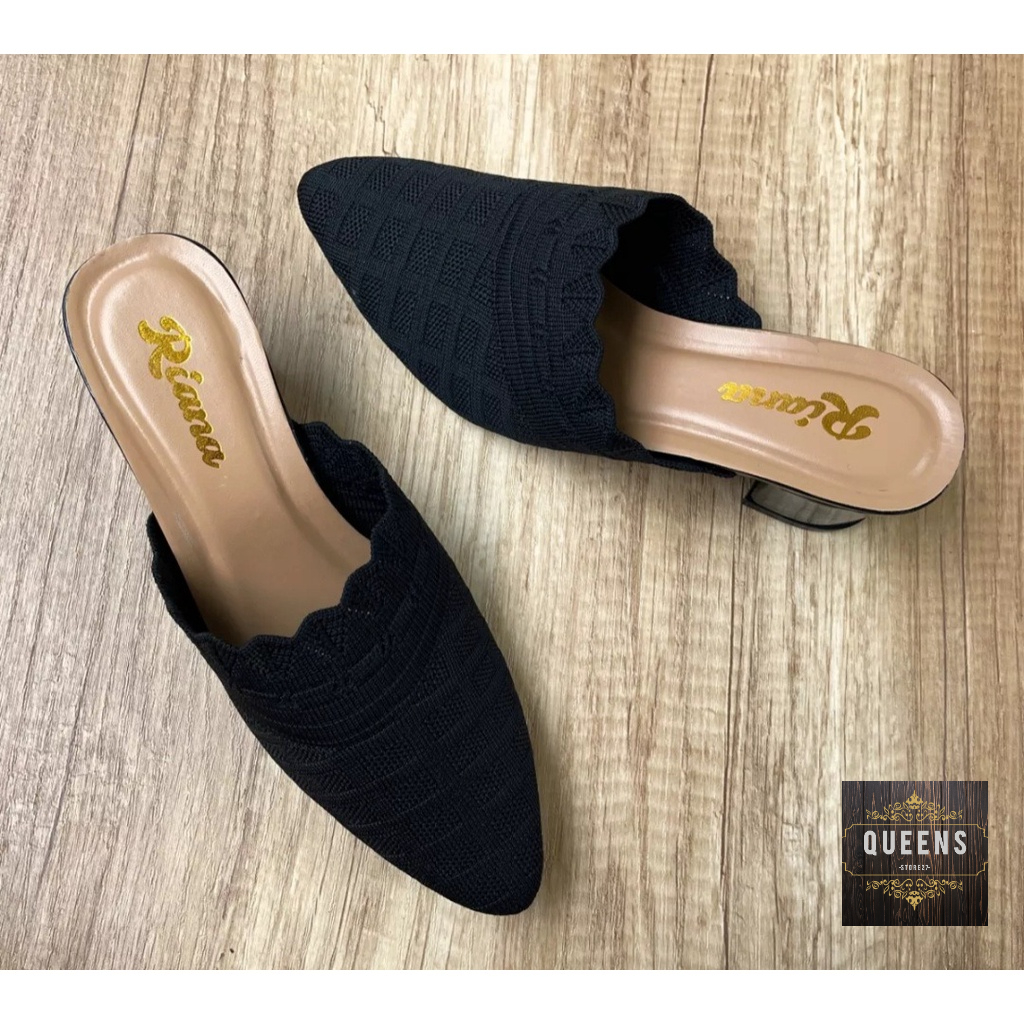 Bergaransi Sandal Slop Rajut 5Cm/ Sandal Slop Rajut Import/ Sandal Wanita Slop Rajut Import 5Cm