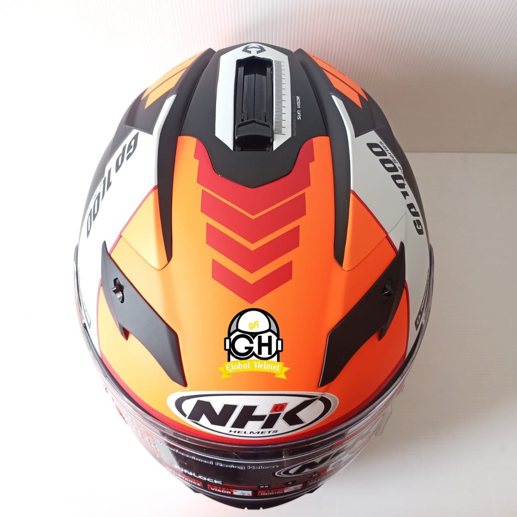 HELM NHK GP1000 SXR BLACK ORANGE DOFF NHK GP 1000 NHK GP1K