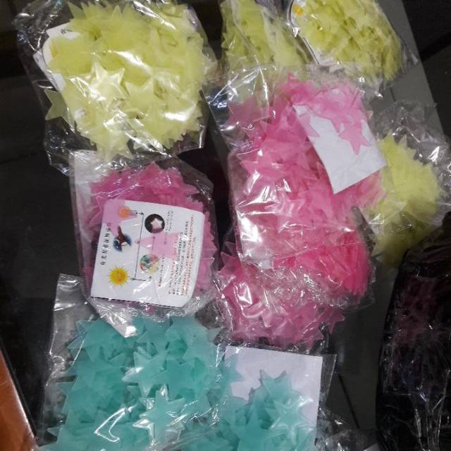 sticker bintang glow in the dark stiker dinding star