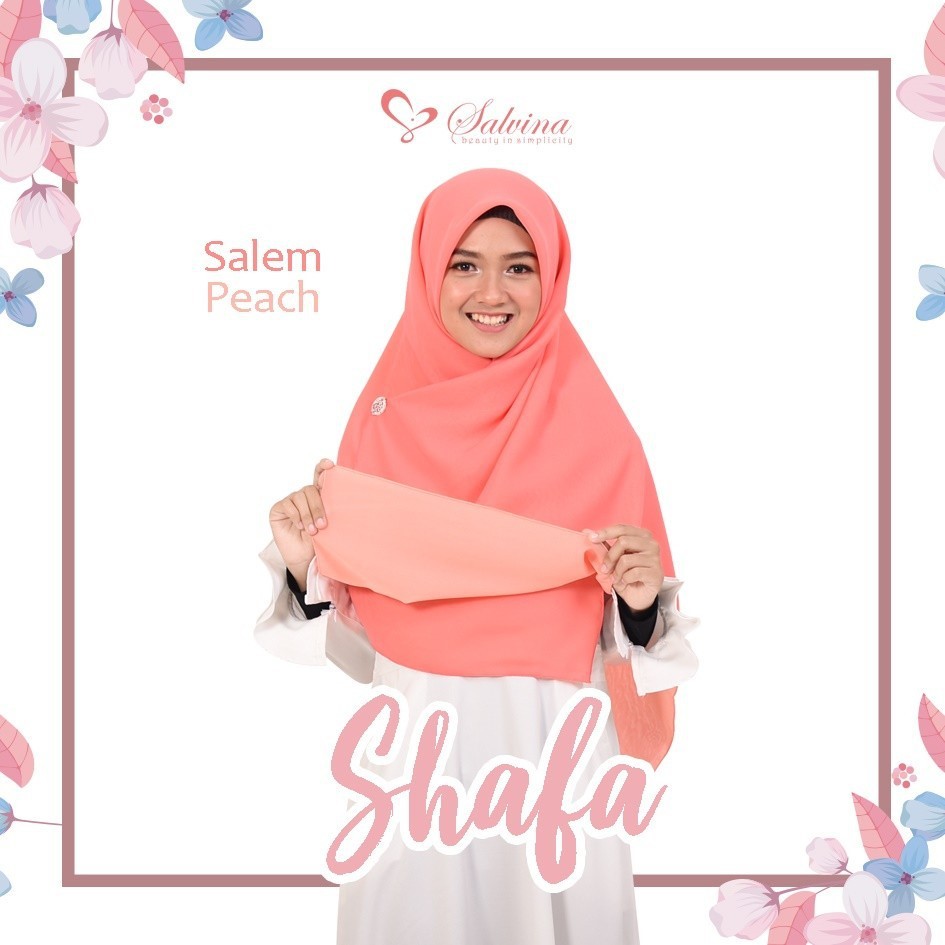 Segi Empat Bolak Balik Jilbab Hijab Shafa Polly Cotton Double Hycon Hicon