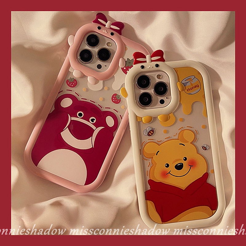 Soft Case TPU Motif Kartun Winnie the Pooh 3D Untuk IPhone 12 11 13 Pro MAX 6 6S 7 8 Plus XR 14 Plus X XS MAX