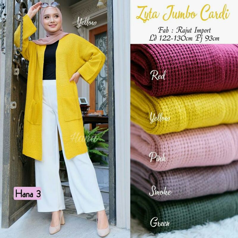 Outerwear // Zyta Jumbo Cardi By Hana 3 // Cardi Bahan Rajut Import