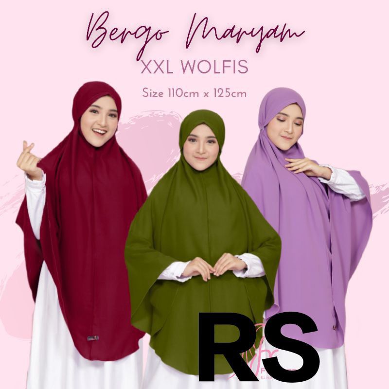 BERGO MARIYAM JUMBO XXL BAHAN WOOLPEACH /BERGO MARYAM ORI RAHMAT SANJAYA