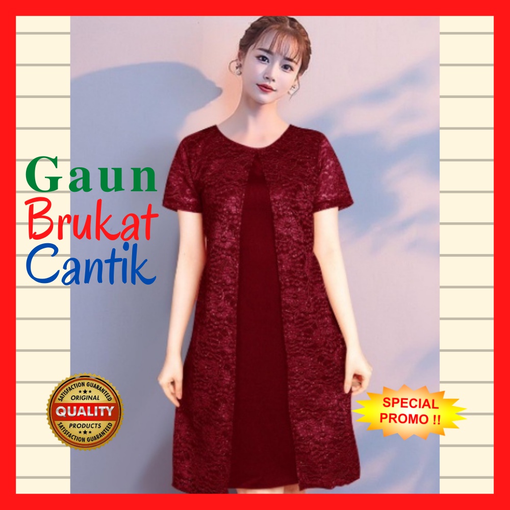 Baju Fashion Busana Gaun Dress Pakaian Dres Drees Kondangan Pesta Party Stelan Setelan Set Wanita Ce
