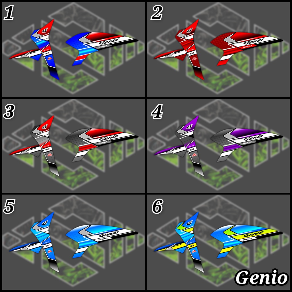 STIKER MOTOR STRIPING VARIASI CUSTOM HONDA GENIO / STRIPING VARIASI GENIO / STIKER VARIASI GENIO