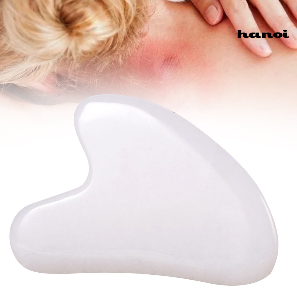 HQTM_Guasha Board Heart-Shaped Lift Skin Synthetic Body Massage White Scraper Board for Face