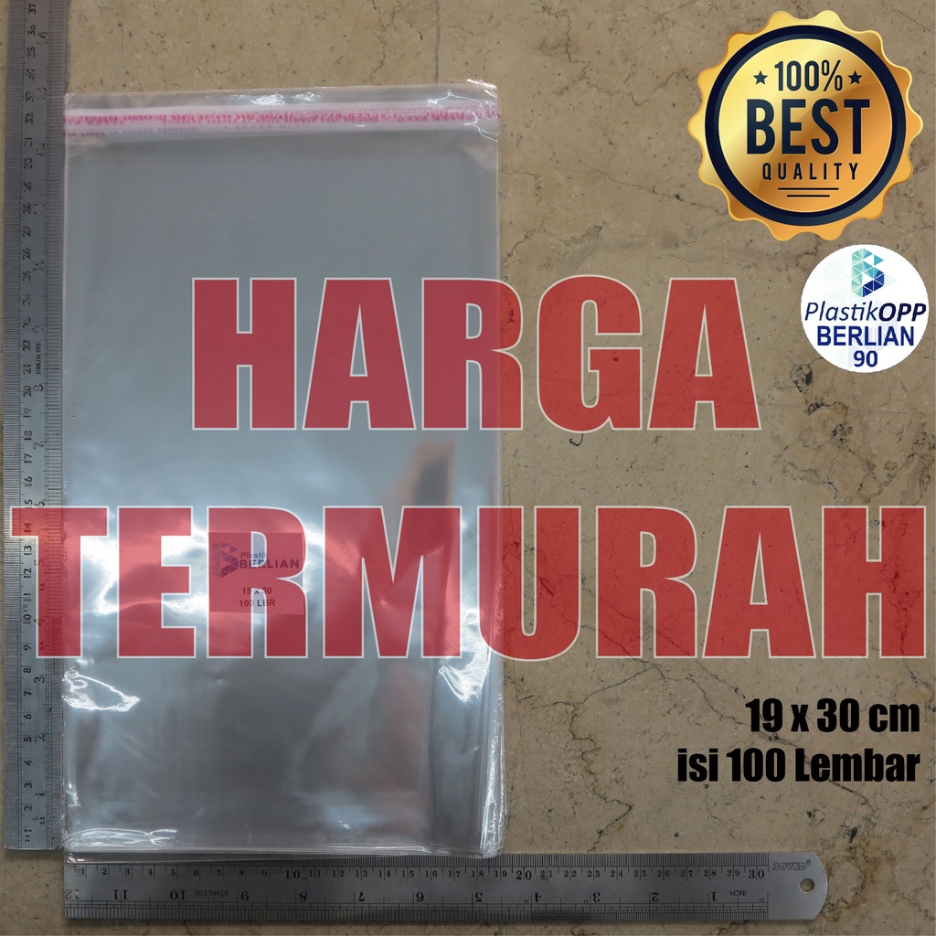 Plastik Opp 19x30 cm Plastik Seal Plastik Opp Lem Plastik Kemasan Tebal 30 Micron