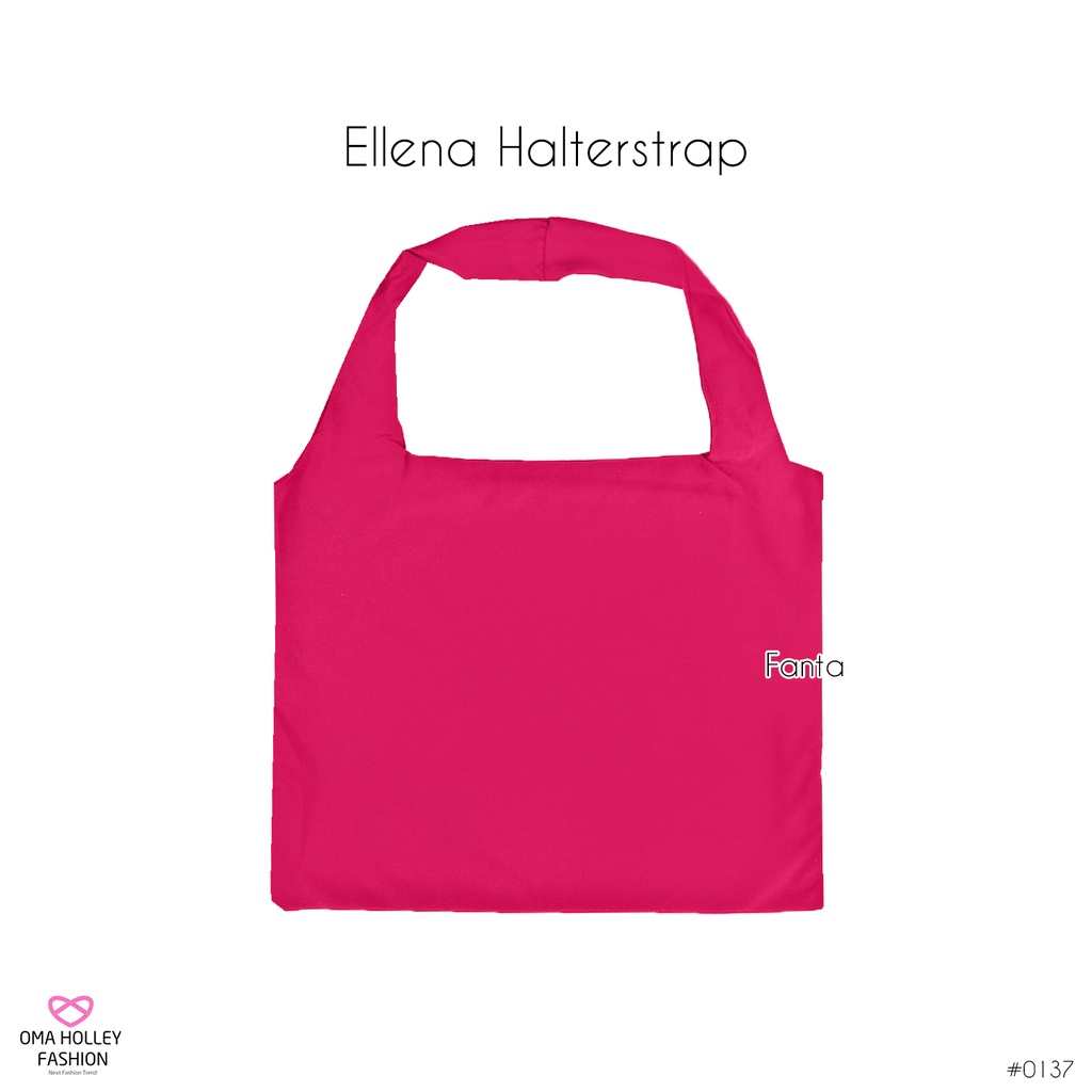 (COD) Tank top Ellena Wanita Halterstrap Elvz #0137-Fanta