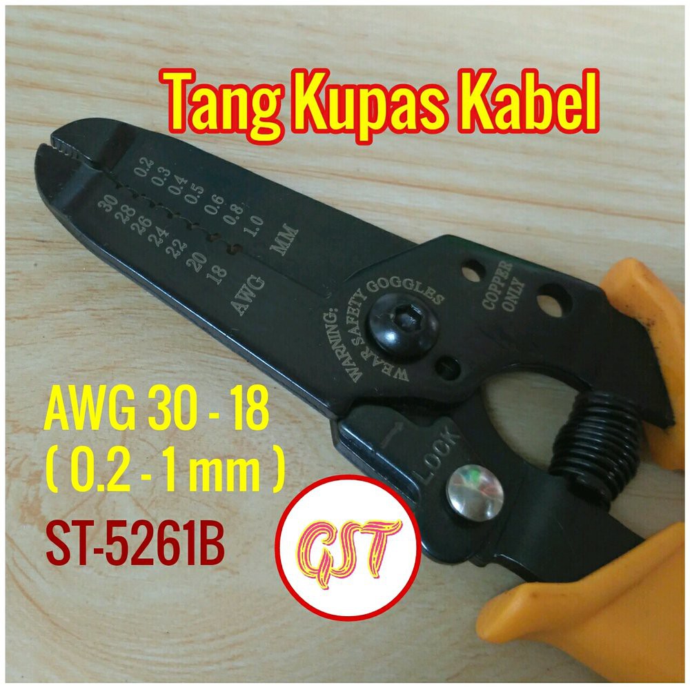 Tang Kupas Potong Kabel Santus ST-5261B AWG 32 - 18 Limited