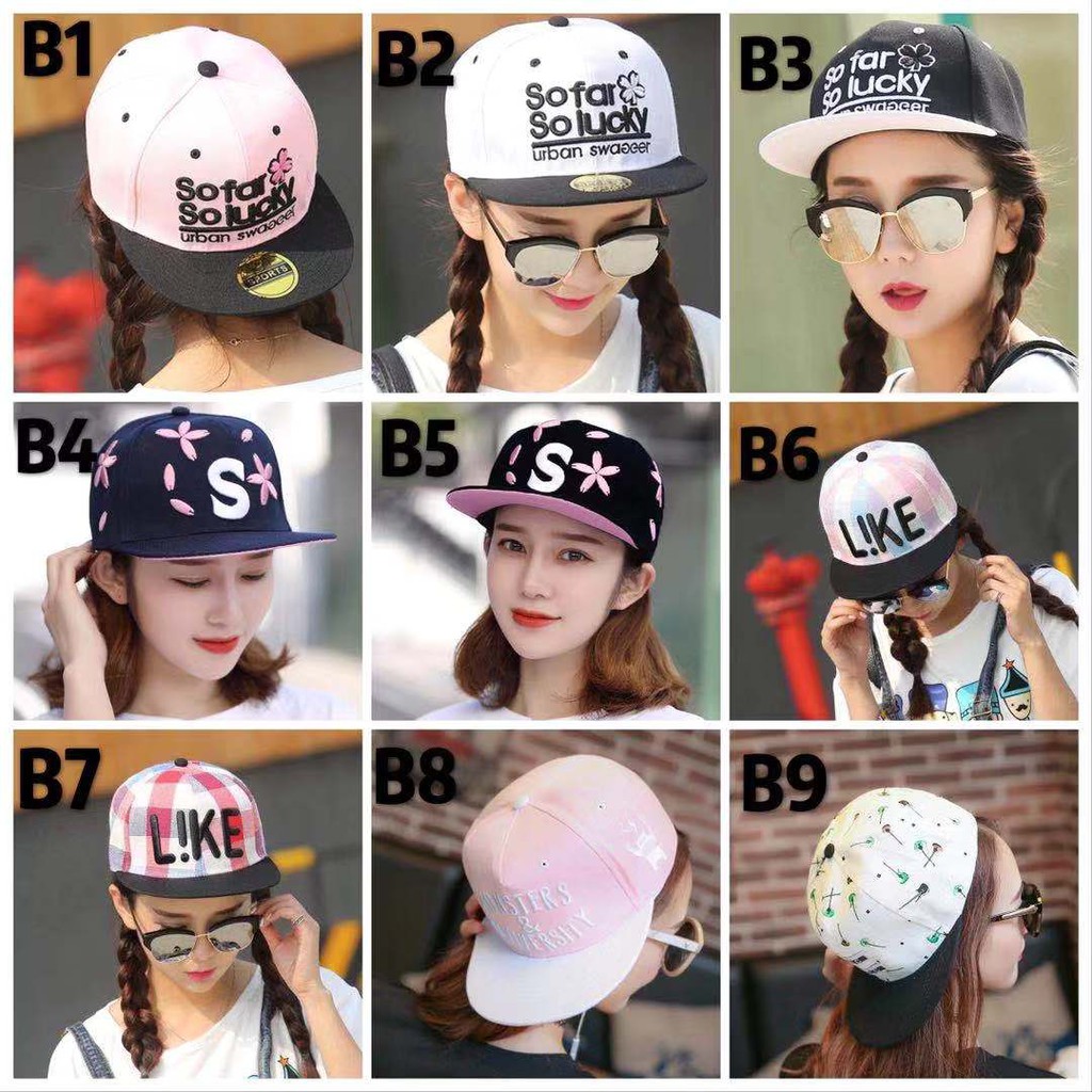 Topi Snapback Baseball Motif Bordir Tulisan untuk Pria / Wanita - Snapback Motif Bordir Unisex