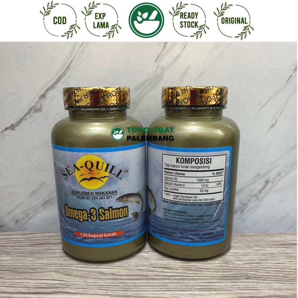 Jual SEA QUILL OMEGA 3 SALMON 120 KAPSUL LUNAK SEAQUILL OMEGA 3 SALMON