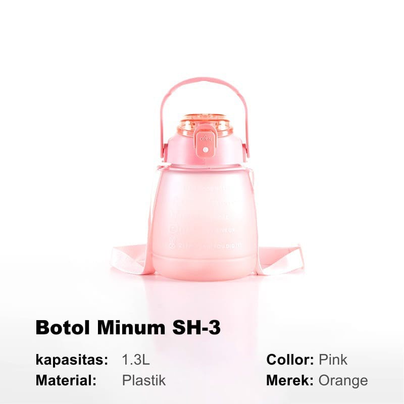 TERMURAH Botol Minum Boneka Botol Gemoy Bening Botol Viral Gradasi Pastel Motivasi Anak BISA COD