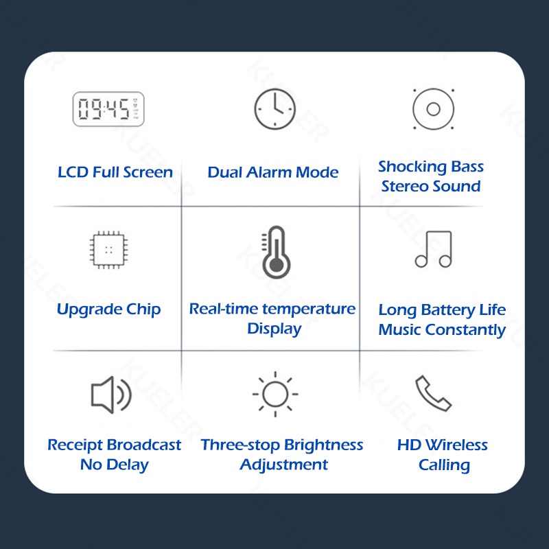 Z6 Speaker Bluetooth Portable LED Display Alarm FM Radio Stereo Bass with Mic Wireless Musik Box  Bluetooth Jam Mini Speker