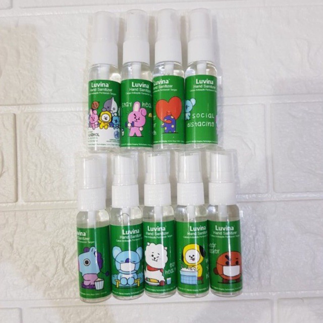 Luvina Hand Sanitizer BTS 30 ml - Antiseptik Cair 30ml - Karakter BT21