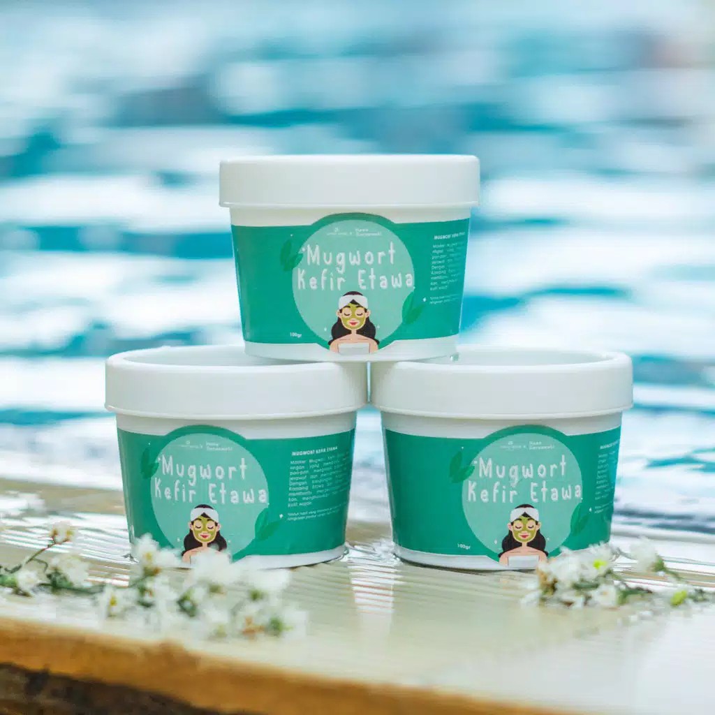 TERBARU... TERLARIS....MASKER MUGWORT KEFIR ETAWA LOVELY KEFIR NATURE X HANA PALING AMPUH