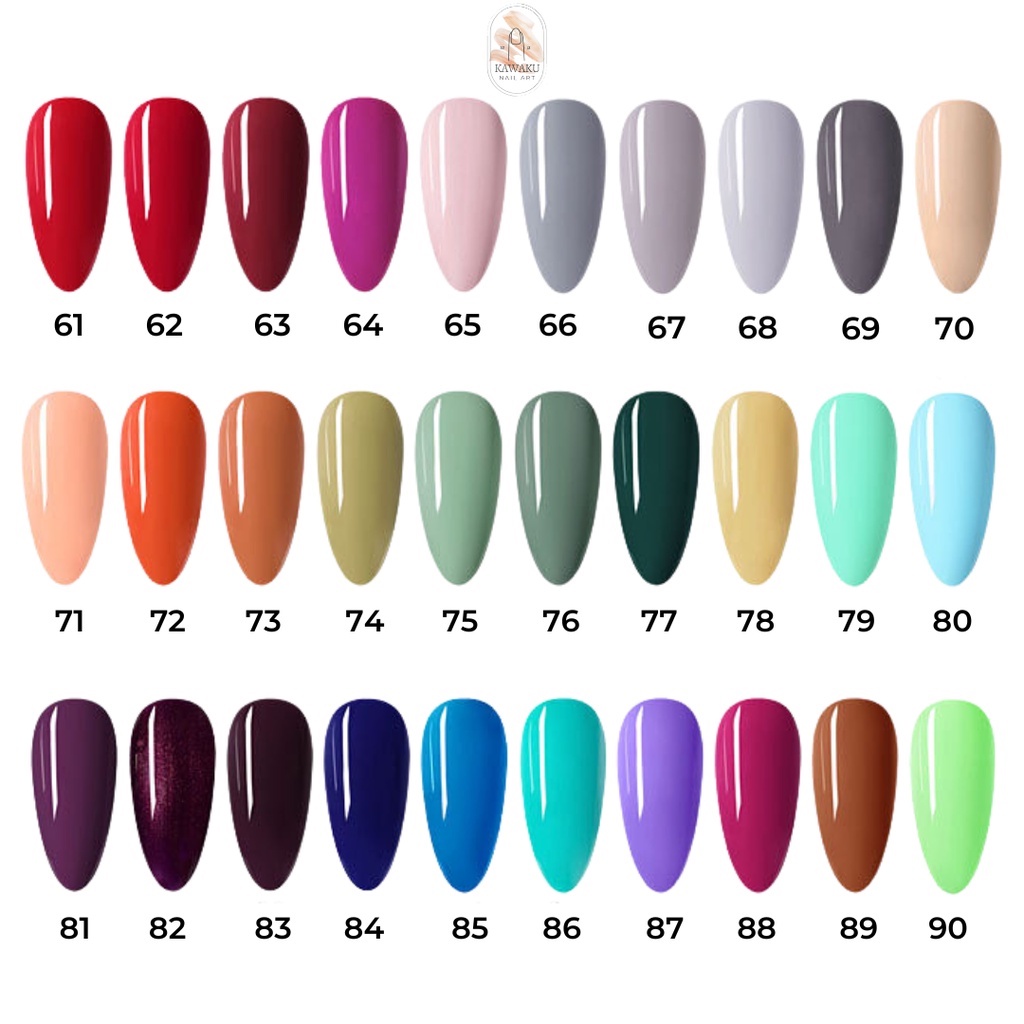 Venalisa Kutek Gel Nail Polish Soak Off UV LED 60 warna No.  60-90