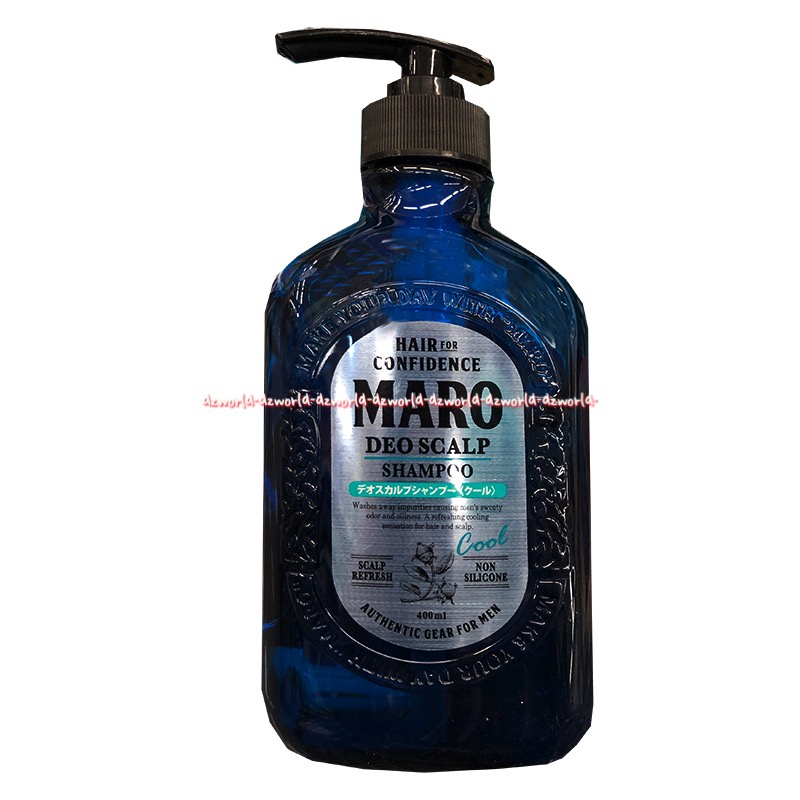 Maro 400ml Deo Scalp Medicated Shampoo Cool Hair For Men Shampo Pria Cowok Laki Laki Made in Japan