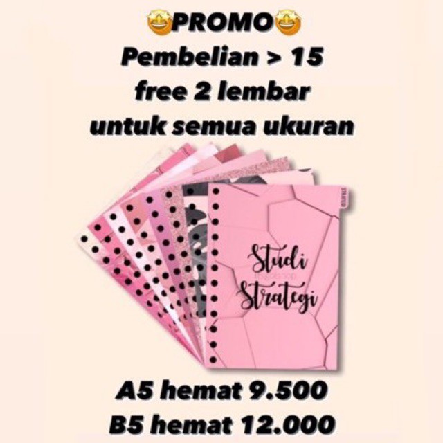 

PEMBATAS BINDER DIVIDER CUSTOM PEMBATAS BUKU BINDER B5 | BINDER A5 | BINDER A6