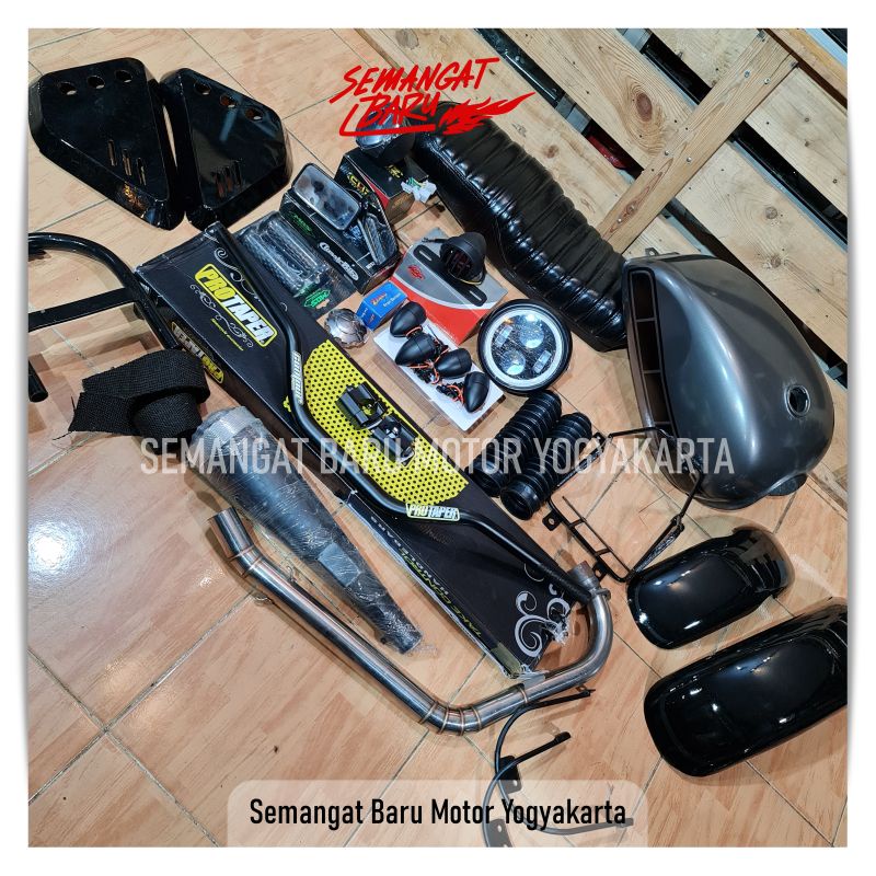 SPAREPART CUSTOM JAPSTYLE SCRAMBLER NEWMEGAPRO MONO SCORPIO TIGER MEGAPRO PULSAR TVS THUNDER125 FULL