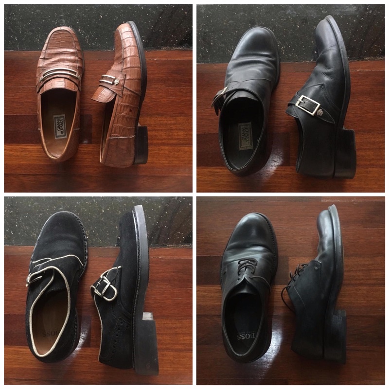Preloved Sepatu Kerja / Loafers Pria Authentic 100%  (Versace / Hugo Boss)