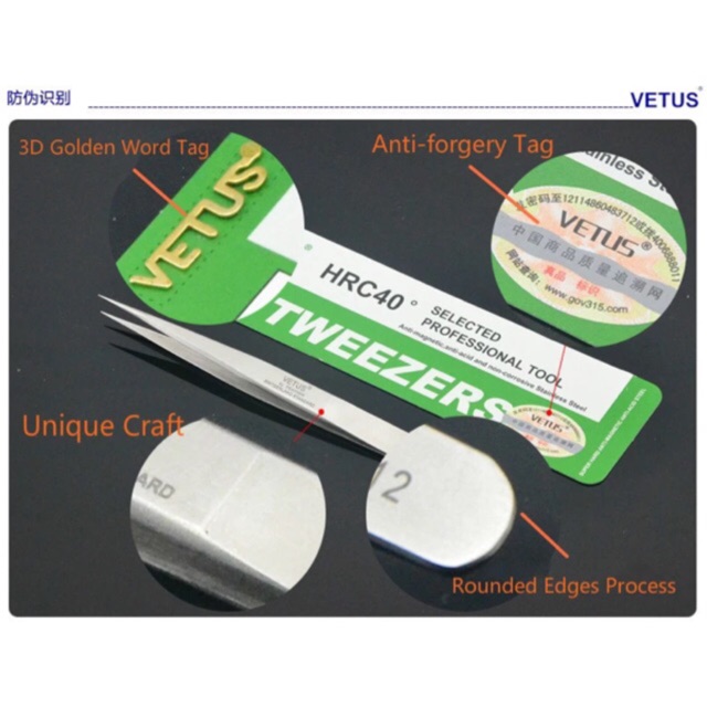 VETUS / VETUS TWEEZER / PINSET VETUS / HIGH QUALITY