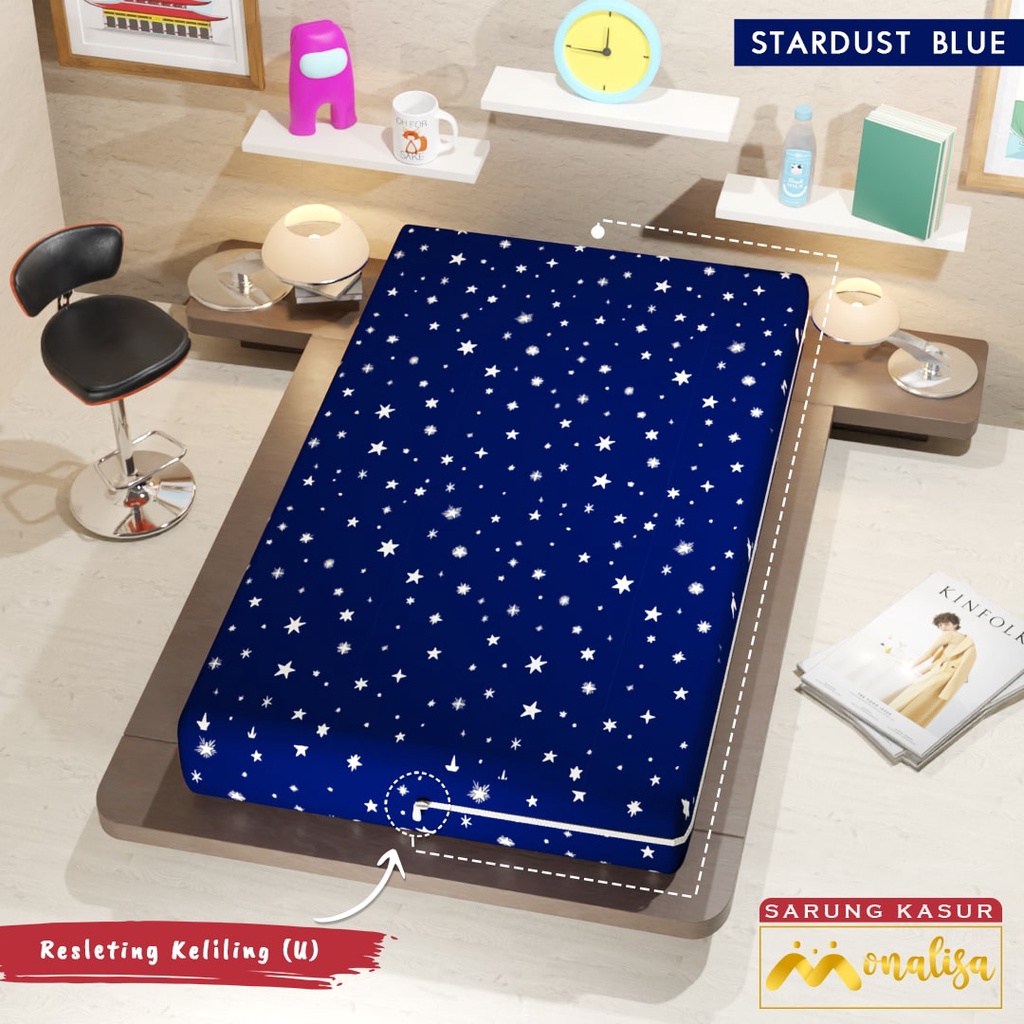 Monalisa Premium Sarung kasur Uk 90/100/120 T 15/20 - Stardust Blue