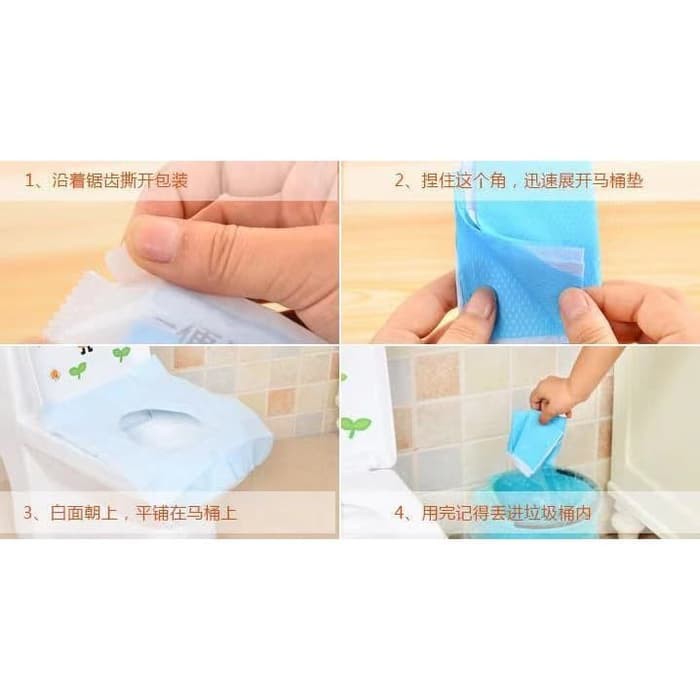 PROMO Tissue Alas Duduk BIRU Closet Toilet Seat Cover Tisu Tatak Wc Kertas 002