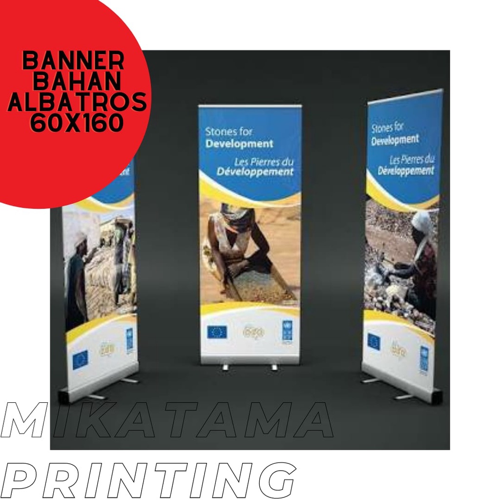 Roll Up Cetak Banner/ Spanduk Bahan Albatros Berkualitas 60x160
