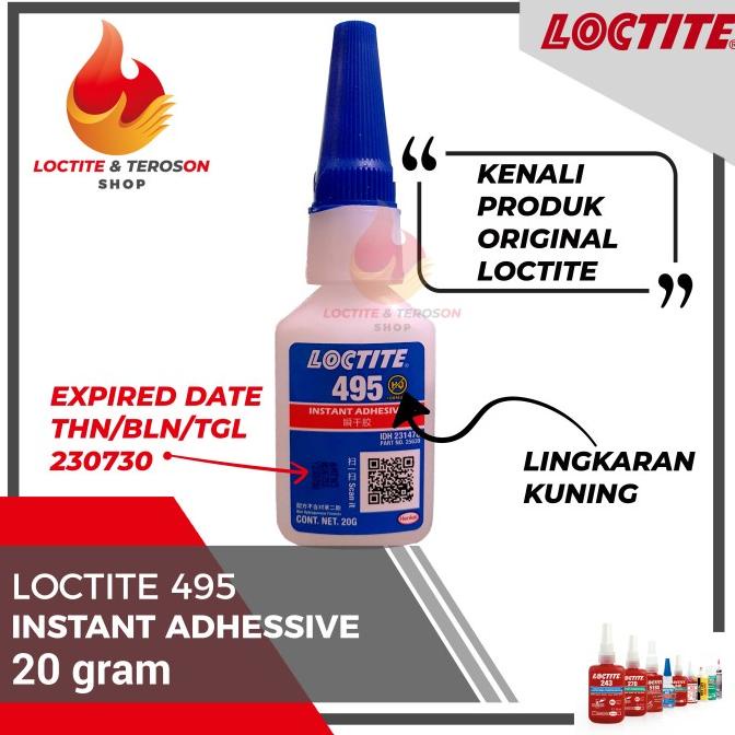 

Lem Instant Super Kuat Loctite 495 20 Gram Lem Khusus Logam & Plastik
