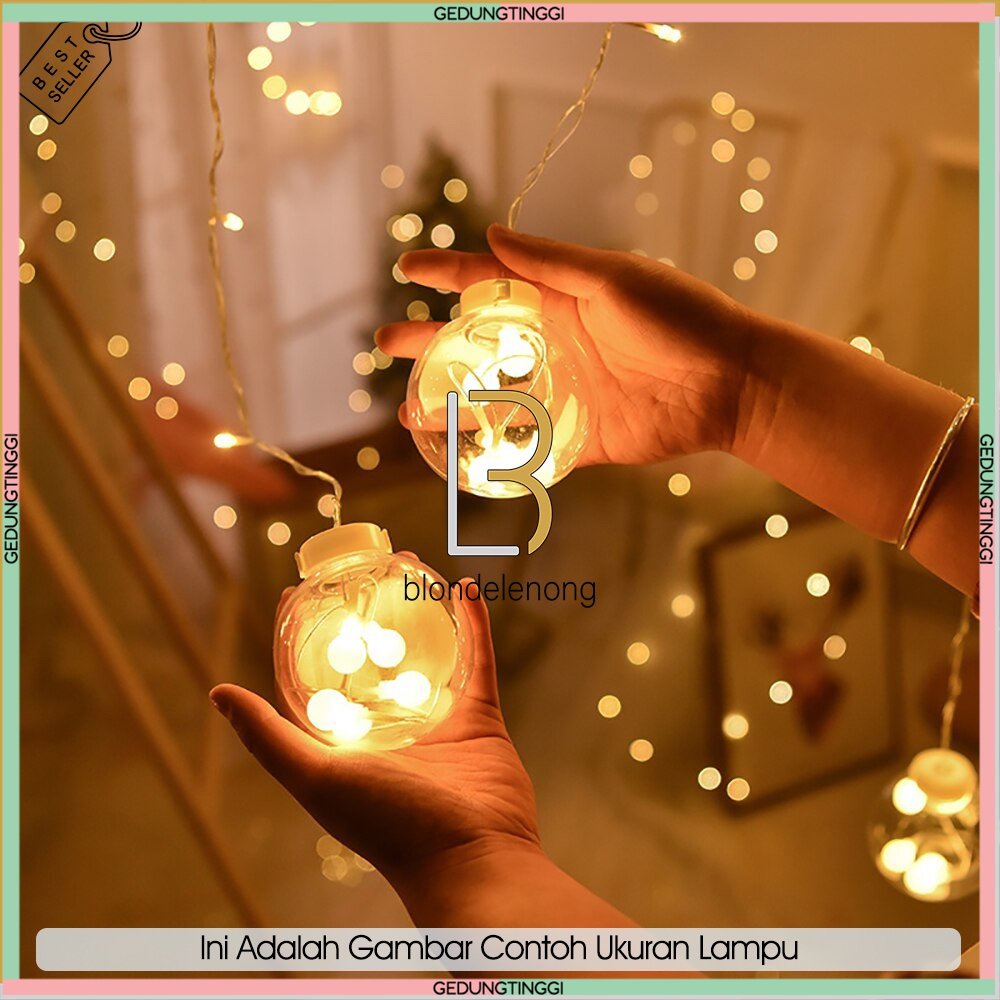 Lampu Tumblr Tumbler Led Let Lid Lhe Red Lamp Dekorasi Hias Tema Pohon Santa Snowman Natal Christmas Tree Tirai Gantung Warna Warni Warm White Kuning Merah Biru Lamp Kabel Transparan Putih Rumah Cafe Kafe Taman Kedap Kedip Kelap Kelip Anti Air Waterproof