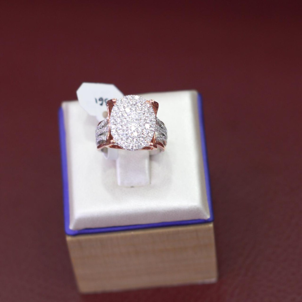 Cincin Berlian Asli Perhiasan Diamond Ring Md88 M18d5 Shopee Indonesia