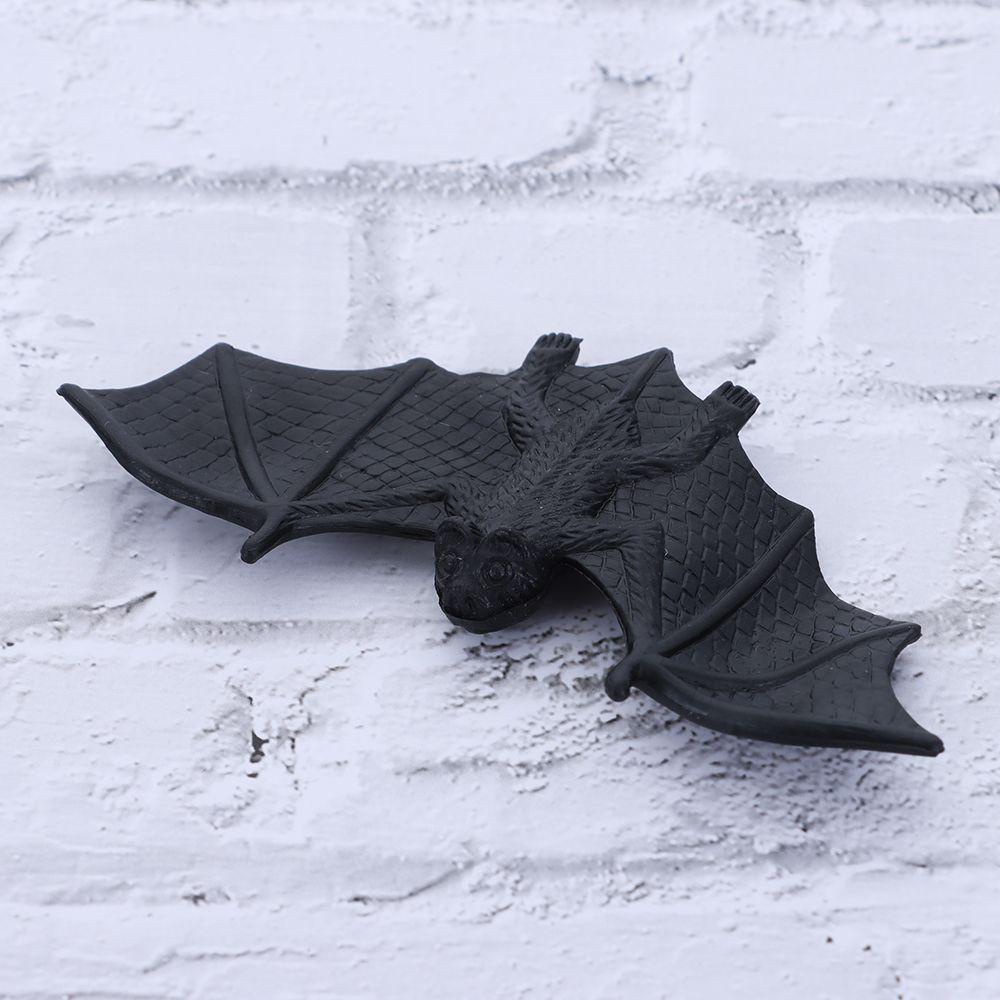 Top 5Pcs/Pack Plastik Kelelawar Palsu Anak Novelty Mainan Halloween Luminous Bat