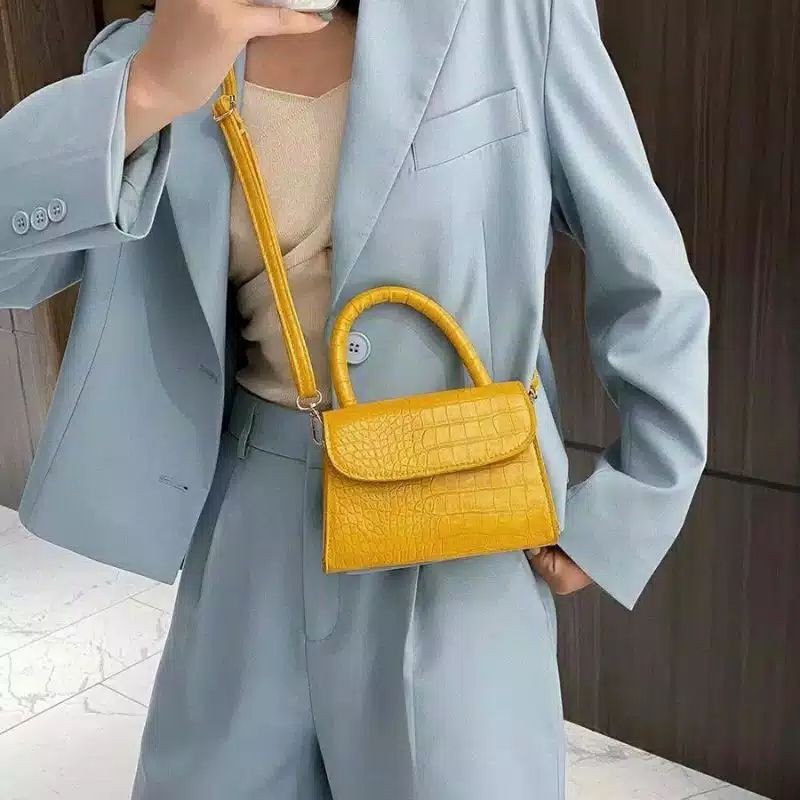 LUXTHER - MIZU BAG CROCO DOFF HANDLE + STRAP (SELEMPANG) KOREAN STYLE