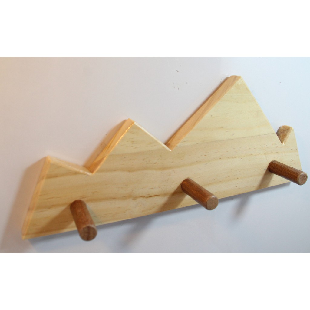 Hanger Kayu Bentuk Gunung / Hanger Dinding / Hanger Kayu