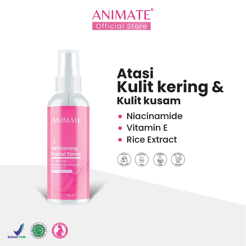 [Pink 100ml] Animate Whitening Facial Toner | Face Toner