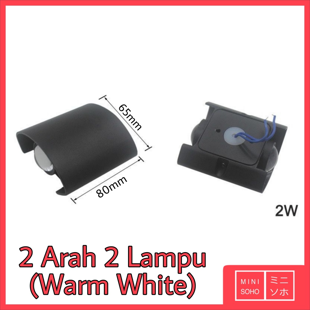 Lampu Dinding Hias Round 2 Arah 2 Lampu / 4 Lampu / 6 Lampu Outdoor Teras Pilar Taman Halaman IP65