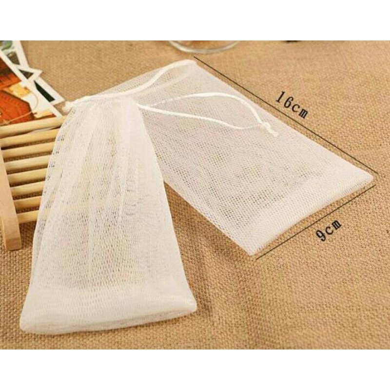 Kantong Sabun Sisal Soap Saver Pembuat Busa Sabun Foaming Net Soap