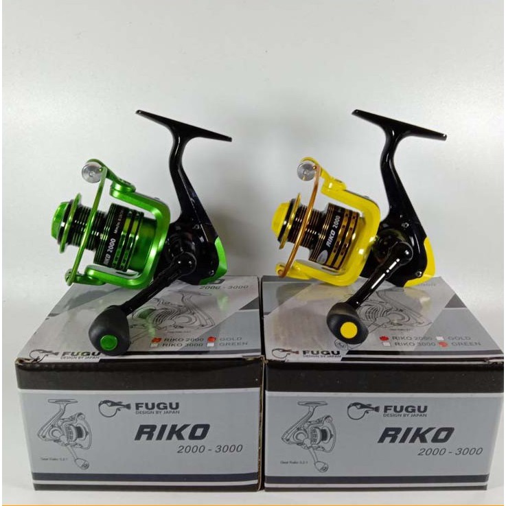 Reel Fugu Riko 10 BB One Way 1000 2000 3000 4000 6000 Aluminium Spool Spinning Original