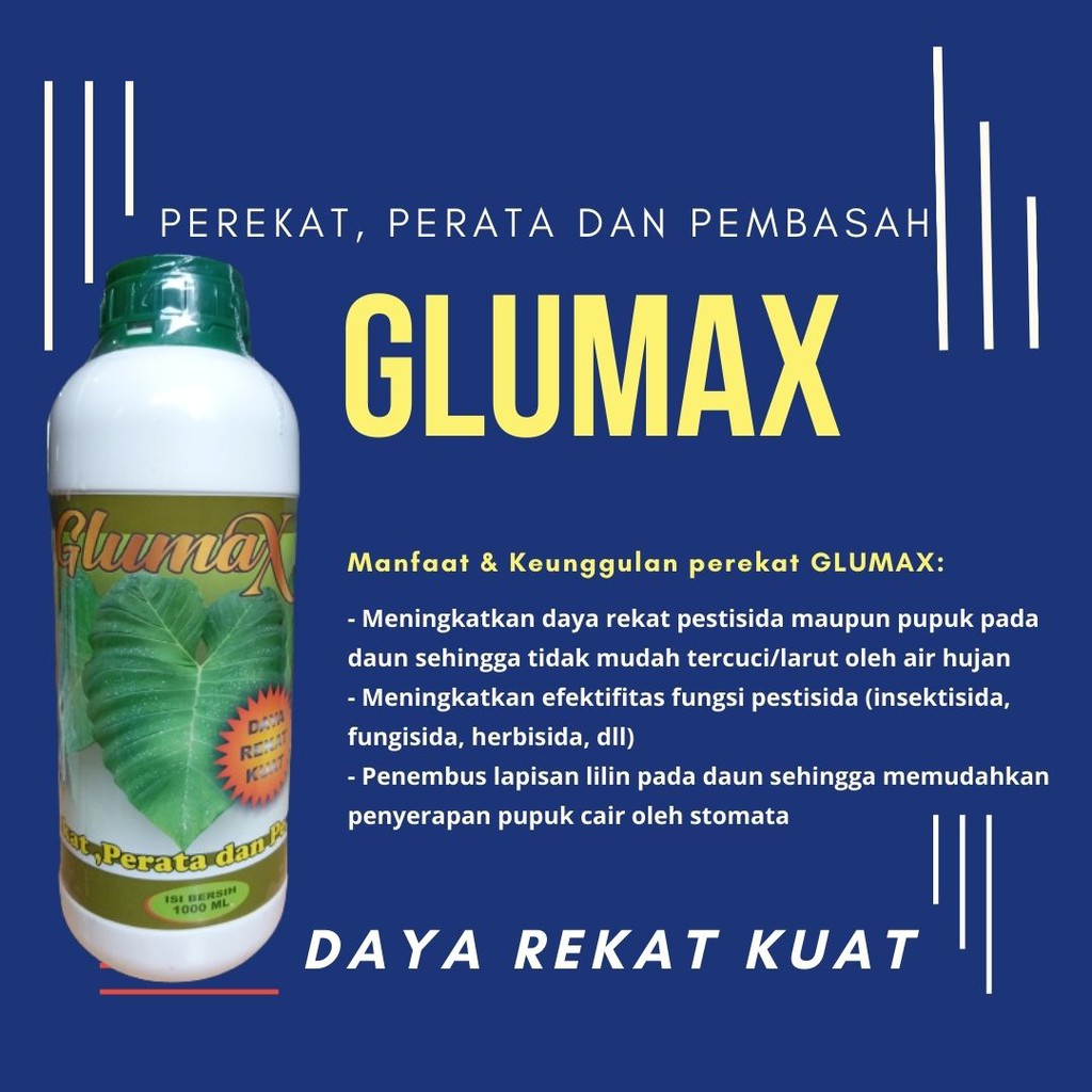 GLUMAX 1000 ml Perekat dan Perata, Pembasah Emulsi untuk Pestisida, Insektisida