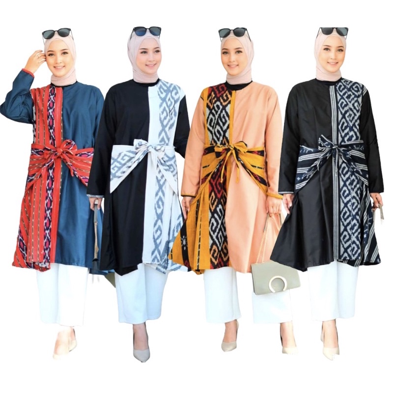 [Pilih Warna] Tunik Tenun Troso | Tunik Busui | Batik Tenun Troso Wanita | Tunik Kasual Wanit| Batik