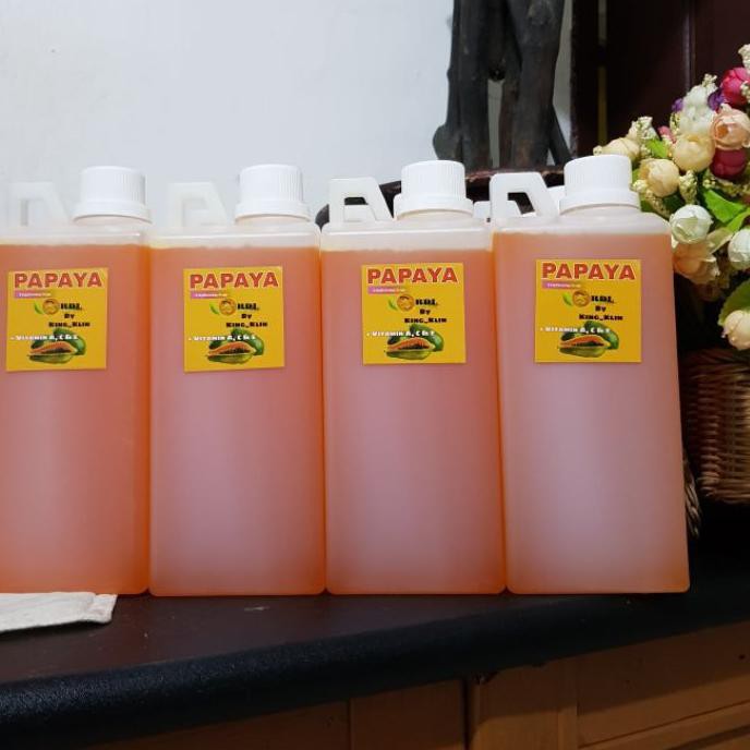 Terbaru  Sabun pepaya glowing glow cair RDL grade Super wangi kental liter literan ...