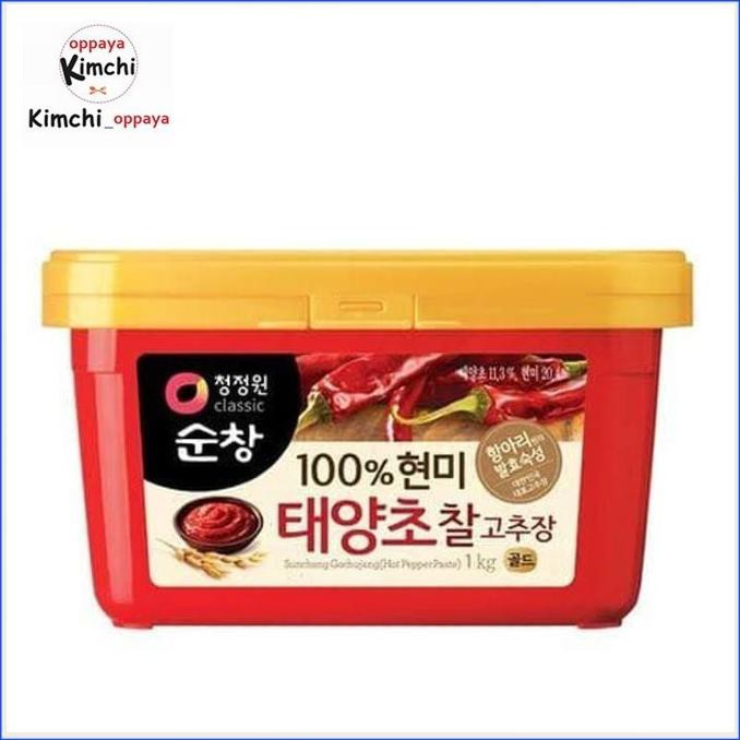 

{BISA COD} Chung Jung One Gochujang 1 KG / Sambal Pasta Korea/ Hot Pepper Paste TERLENGKAP [Kode