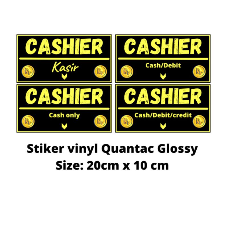 Jual Stiker Kasir Pembayaran Sticker Sign Cashier Stiker Tanda Pembayaranstiker Label Toko 1262