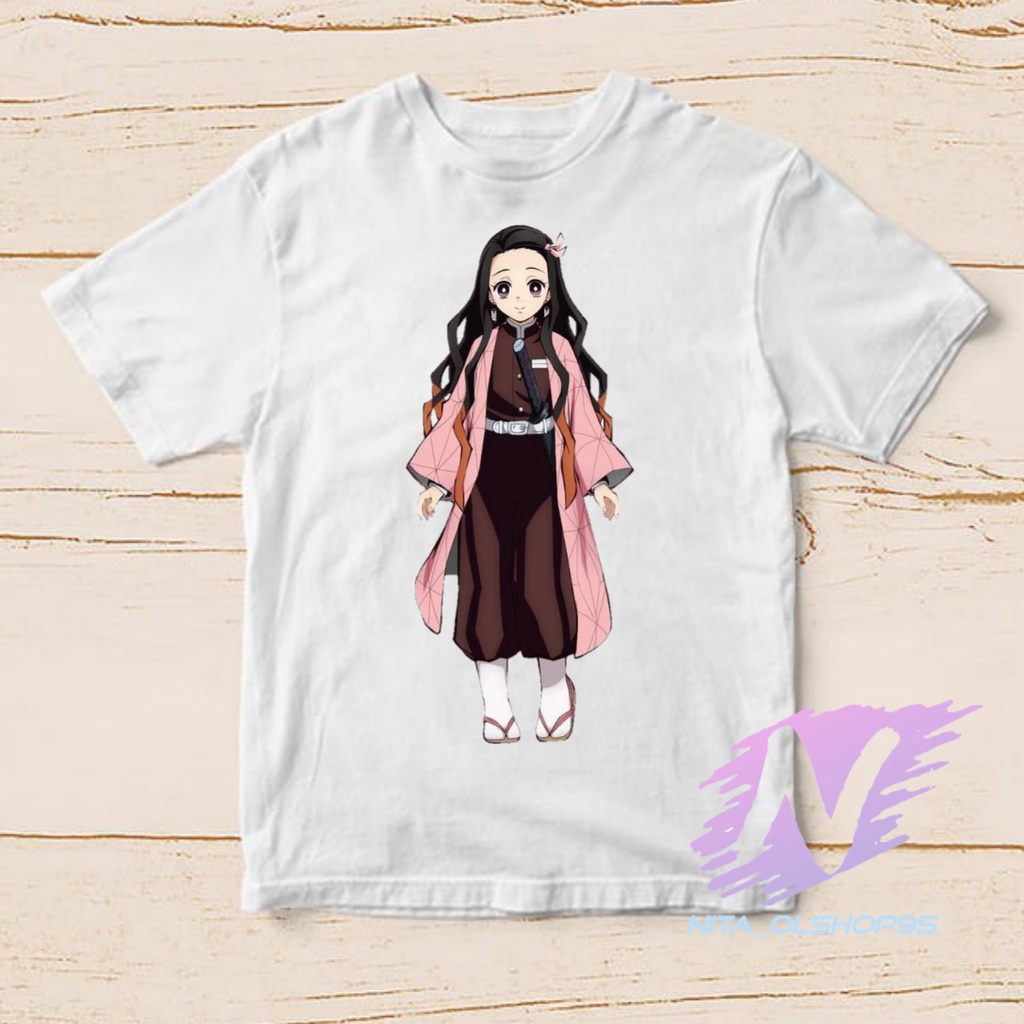 kaos anak  anime demon slayer kimetsu no yaiba baju kaos nezuko chibi