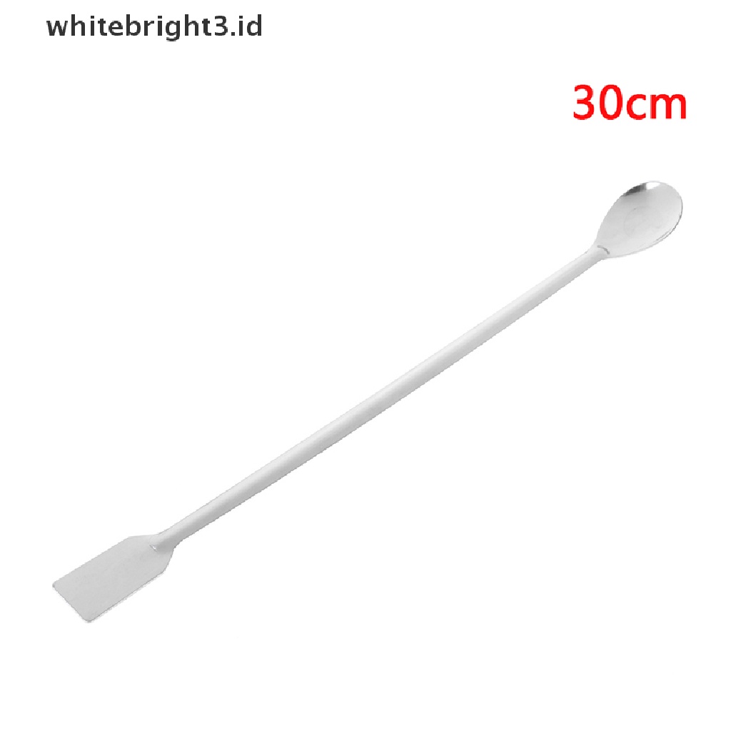 (whitebright3.id) Sendok Spatula Mikro Bahan Stainless Steel Untuk Laboratorium / Obat