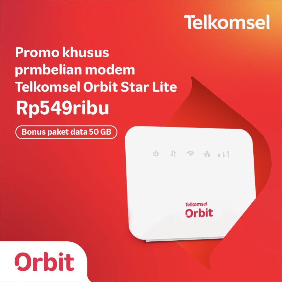 Telkomsel Orbit Star Lite Modem WiFi 4G Bonus Data 50GB HOME ROUTER