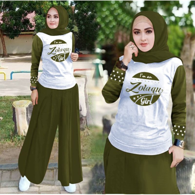 SET MONIC KULOT FASHION PAKAIAN WANITA ATASAN DAN CELANA JUMBO BIGSIZE CTHM