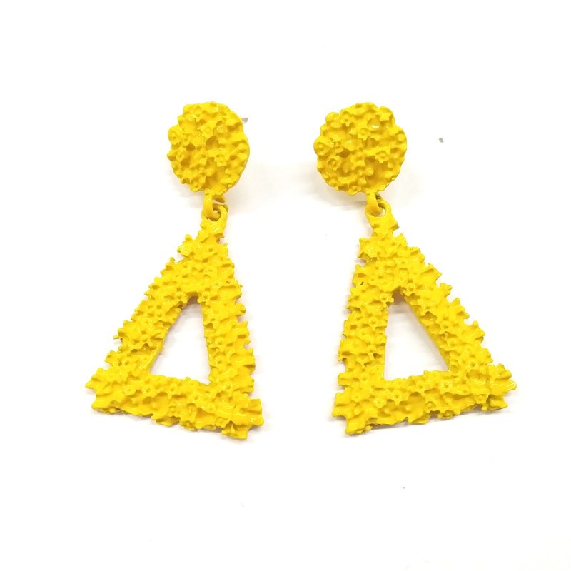 {COD}Anting Ala Korea Segitiga / Anting Paduan Segitiga Anting / Aksesoris Fashion Wanita Import-Kuning